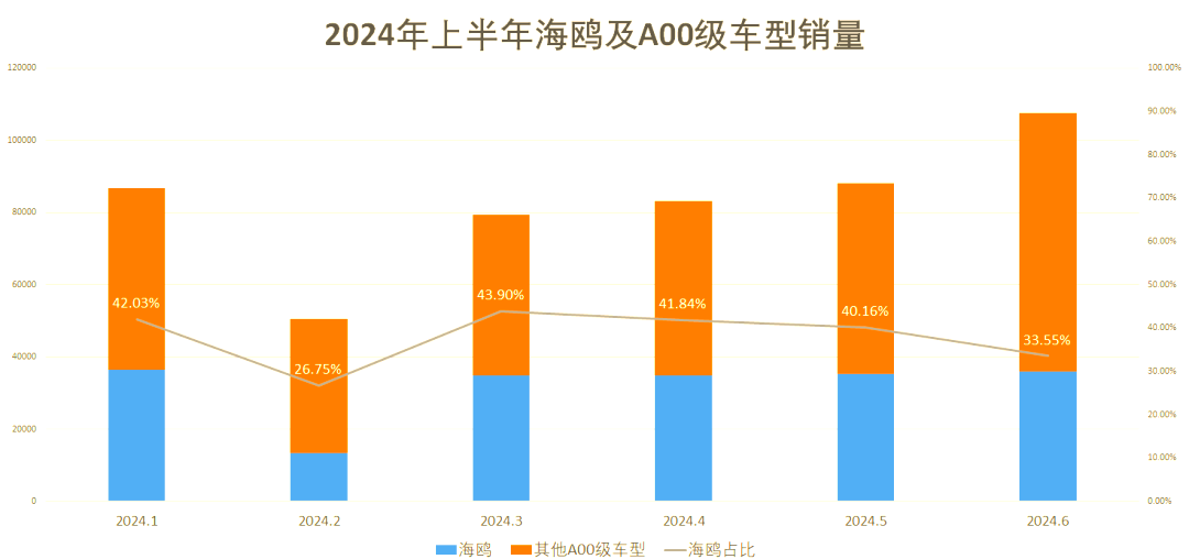 海鸥纯电轿车连续两年夺A00级销售冠军，16个月累计销破50万引领市场增长
